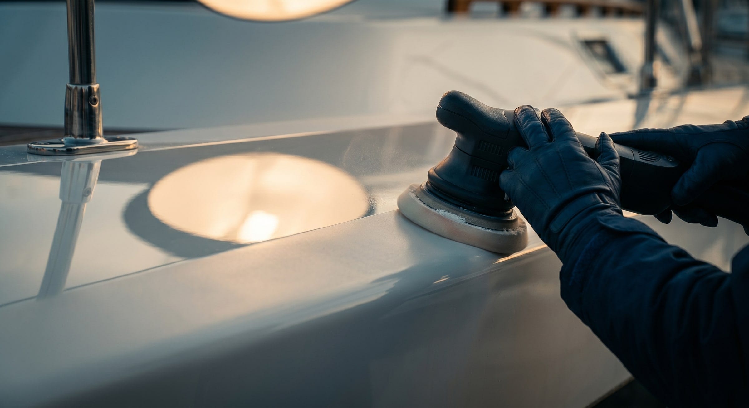 Boat deck gelcoat correction