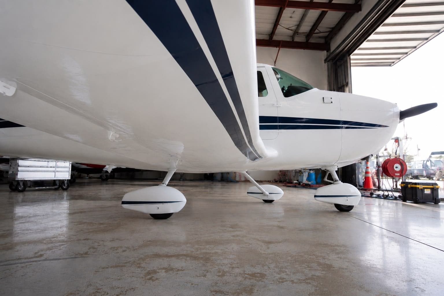 The same fuselage corrected to a deep, reflective gloss